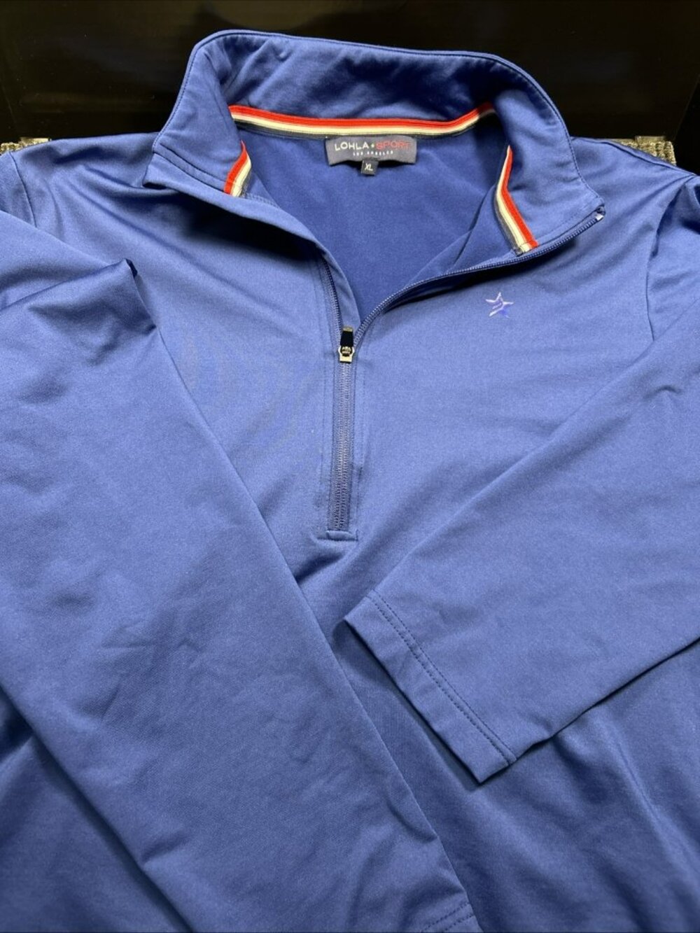 LOHLA Sport Los Angeles Long Sleeve Quarter Zip Size XL Navy Blue Solid Print - Picture 1 of 4